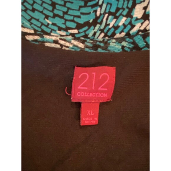 212 Womens Blouse Plus Size XL Top Short Sleeved ShirtTurquoise Flowy Ruffle - Picture 7 of 9